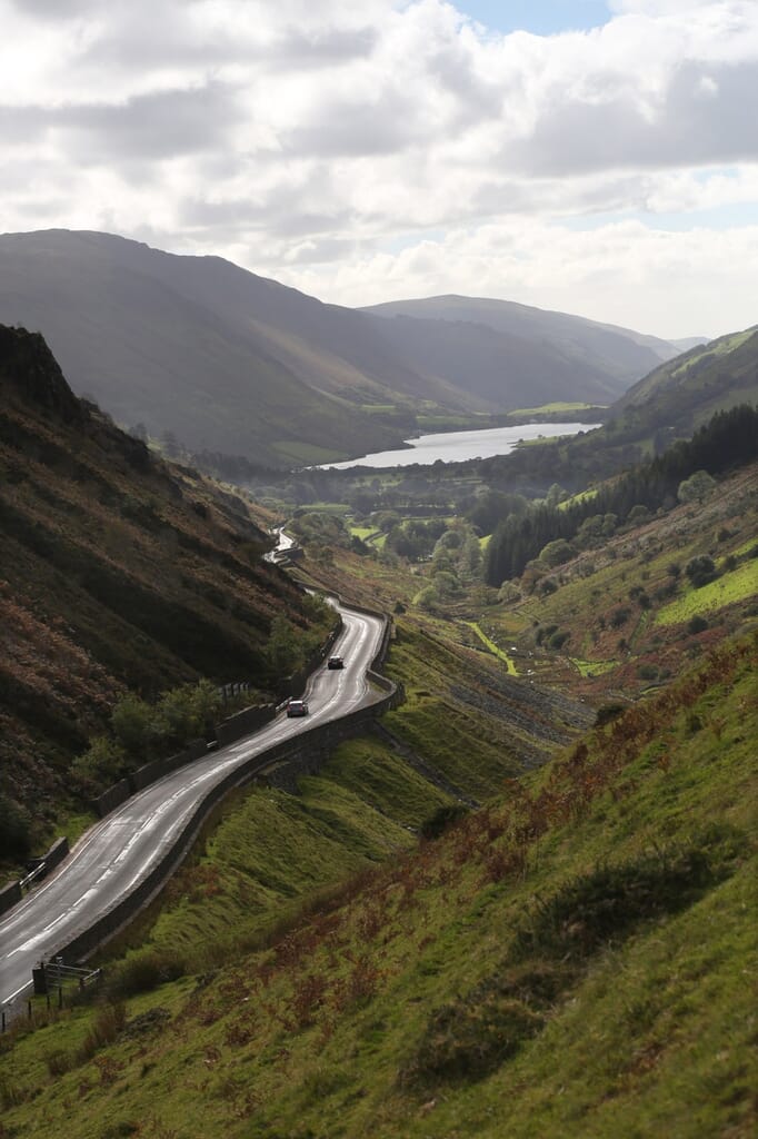 A487 road towards Tal y Llyn, Snowdonia