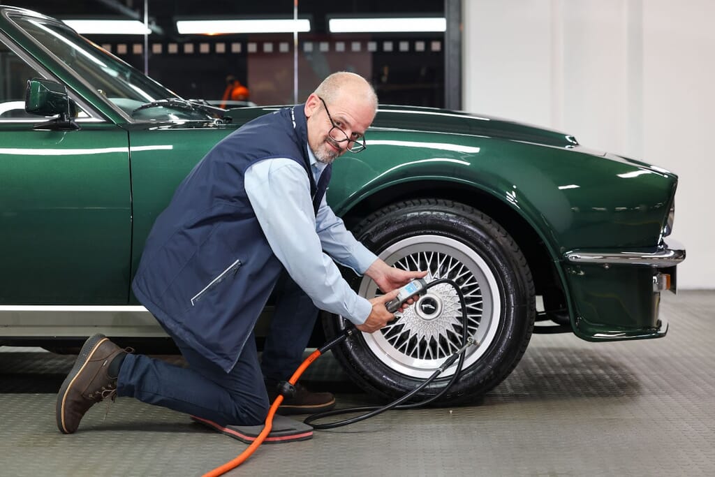 Checking tyre pressure and tread depth is an important step to prepare your car for winter driving