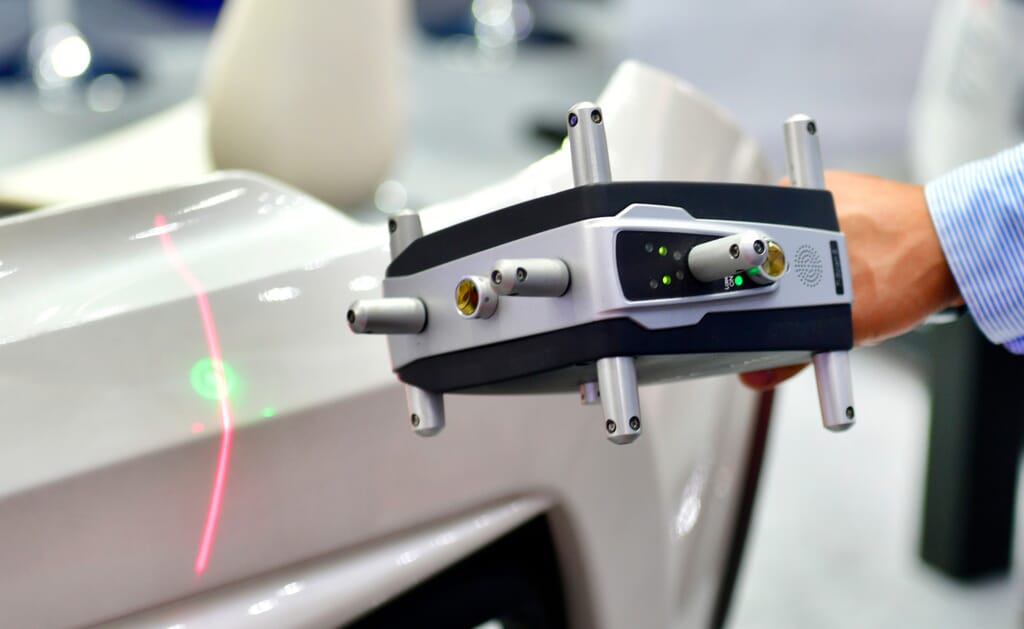 3D laser scanning of car