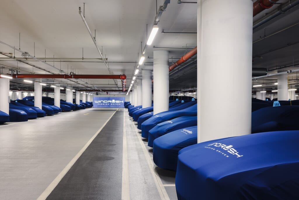cars in high security car storage in London