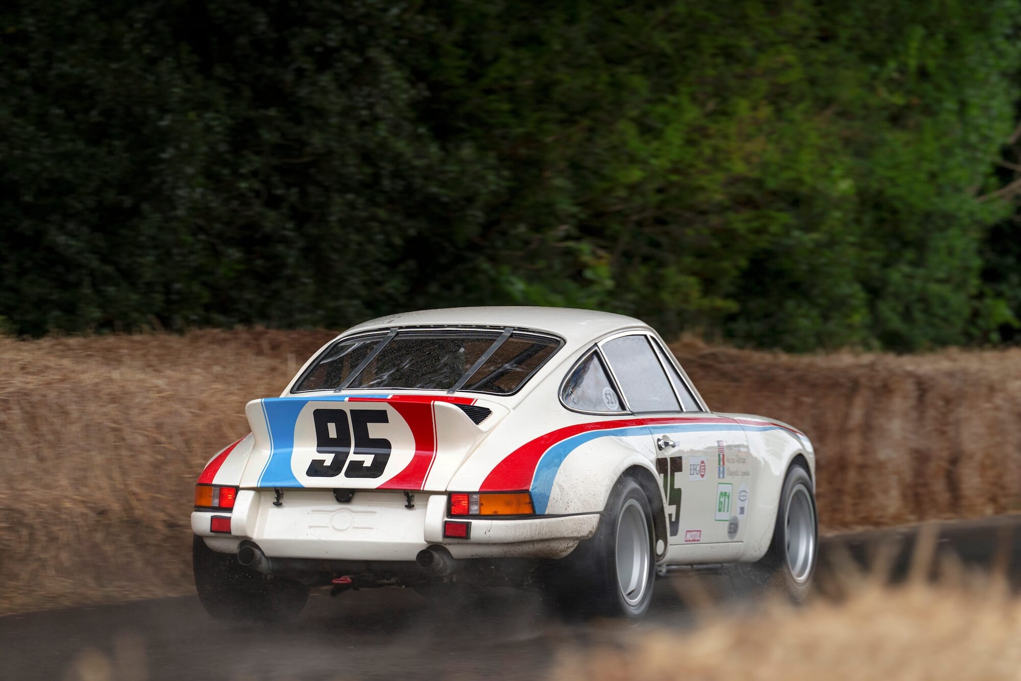 Goodwood, Sussex, UK - 13 July 2023: Sportscar about to go up the hill at Goodwood Festival of Speed 2023
